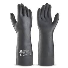 Gants de protection en caoutchouc noir – résistants aux produits chimiques et à l’abrasion
