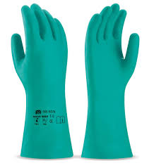 Gants de protection en nitrile vert – résistants aux produits chimiques